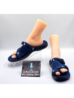 Merrell Women's Navy Blue District 3 Sandal Thong Sz 5 Flip-Flop Slip-On Sz 11 2